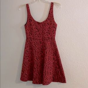 Maroon rose dress